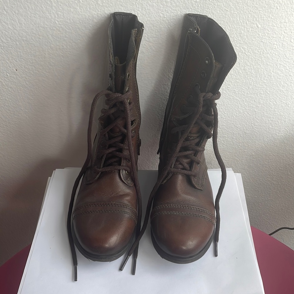 Steve Madden Brown Troopa Combat Boot